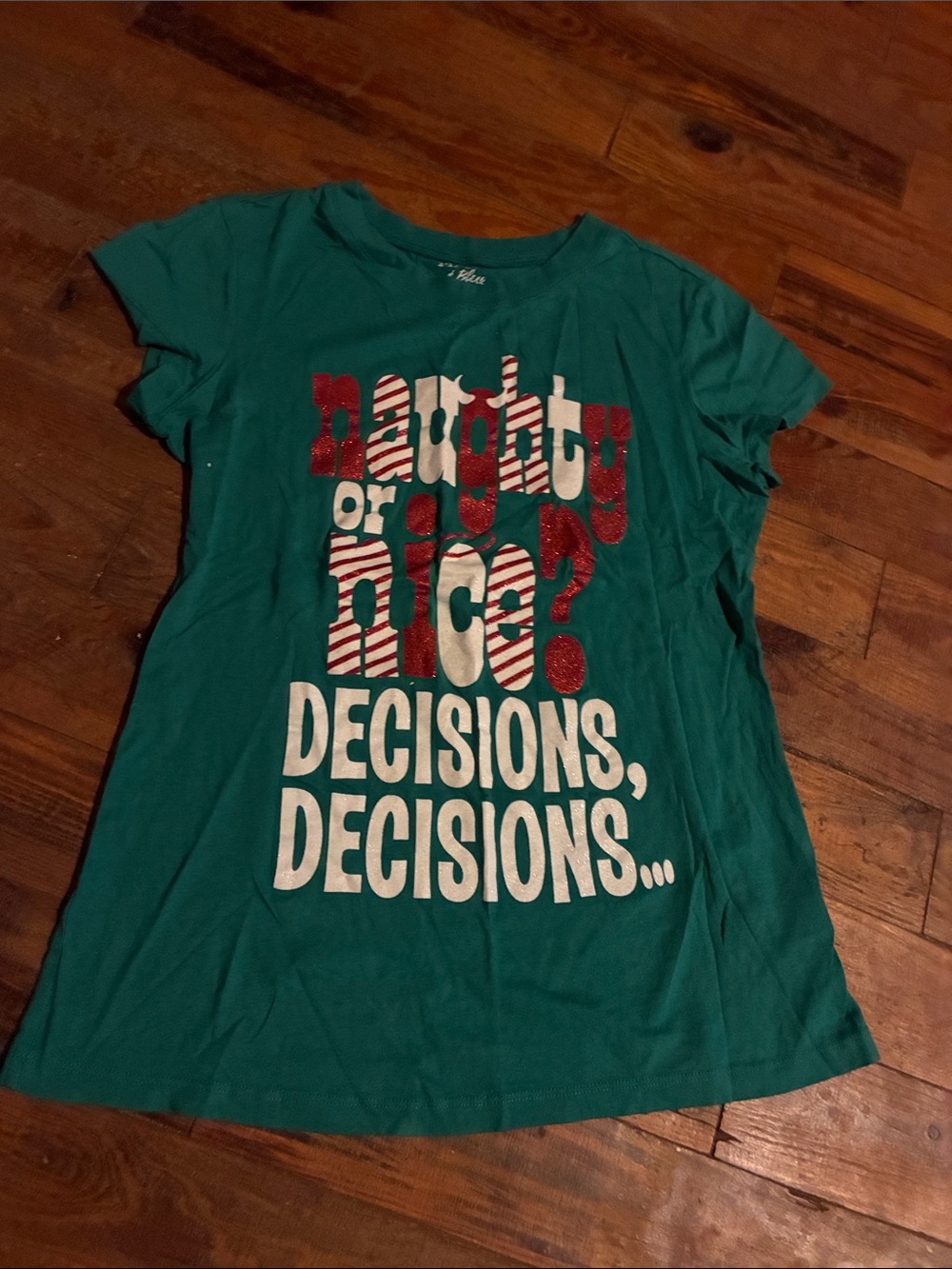 Piper & Blue Teal Short Sleeve Tee with White and Red Graphic